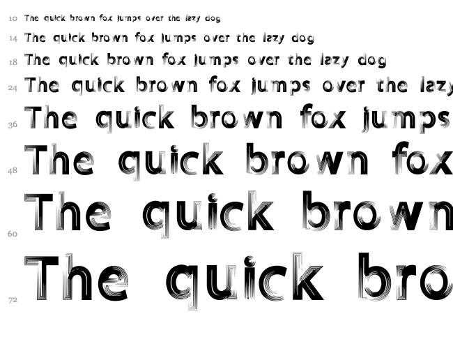 Forever 7eventy font waterfall